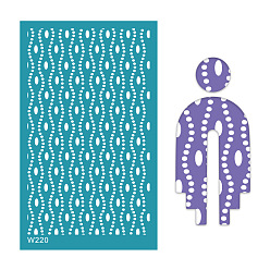 Polka Dot Plantilla de serigrafía de poliéster reutilizable, para pintar sobre madera, tela de camiseta de decoración de bricolaje, lunares, 15x9 cm