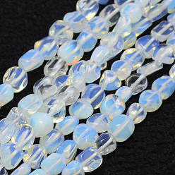 Opalite Opalite Beads Strands, Tumbled Stone, Nuggets, 6~8x4~6mm, Hole: 1mm, 15.3 inch(39cm)
