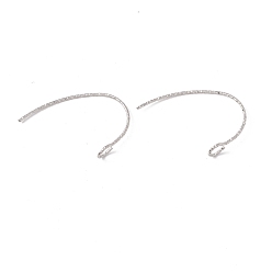 Stainless Steel Color 316 Surgical Stainless Steel Earring Hooks, with Vertical Loop, Stainless Steel Color, 15x23mm, Hole: 3x2.5mm, 22 Gauge, Pin: 0.6mm