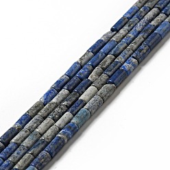 Lapislázuli Hilos de cuentas de lapislázuli natural, columna, 7~8x4 mm, agujero: 0.9 mm, sobre 54 unidades / cadena, 15.47'' (39.3 cm)