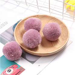 Old Rose Polyester Fluffy Pom Pom Balls, for Bags Scarves Garment Accessories Ornaments, Old Rose, 5cm
