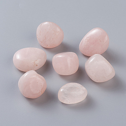 Cuarzo Rosa Natural aumentó de perlas de cuarzo, piedra caída, piedras curativas para el equilibrio de chakras, terapia con cristales, sin agujero / sin perforar, pepitas, 7 mm