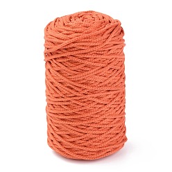 Tomato Cotton String Threads, for DIY Crafts, Gift Wrapping and Jewelry Making, Tomato, 3mm, about 150m/roll