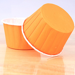 Orange Moules à cupcakes en papier, supports de moules à muffins ingraissables emballages de cuisson, orange, 68x39mm, environ 50 pcs / ensemble