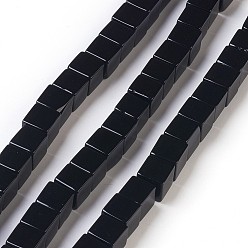 Black Onyx Hebras de cuentas de ónix negro natural, teñido y climatizada, cubo, 8x8 mm, agujero: 1.2 mm, sobre 48 unidades / cadena, 15.5 pulgada