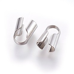 Stainless Steel Color 304 Stainless Steel Cord Ends, End Caps, Column, Stainless Steel Color, 12x7x9mm, Hole: 6x5mm