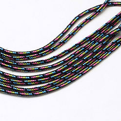 Colorful Polyester & Spandex Cord Ropes, 1 Inner Core, Colorful, 2mm, about 109.36 yards(100m)/bundle