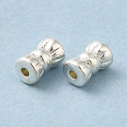 Silver Tibetan Style Zinc Alloy Beads, Lead Free & Cadmium Free, Silver, 6x4mm, Hole: 1mm