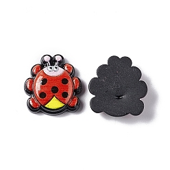 Red Opaque Resin Cabochons, Ladybird/Ladybug, Red, 19.5x19x6mm