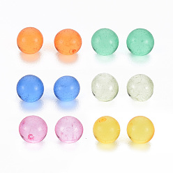 Couleur Mélangete Perles acryliques transparentes, sans trou, ronde, couleur mixte, 3.5mm, environ17000 pcs / 500 g