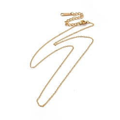 Chapado en Oro Real de 14K Chapado en iones (ip) 304 collar de cadena de cable de acero inoxidable para mujer, real 14 k chapado en oro, 16.14 pulgada (41 cm)