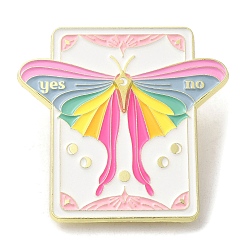 Colorido Puntero giratorio mariposa tablero parlante alfileres esmaltados, broche de aleación para ropa mochila mujer, colorido, 49x50.5x1.7 mm
