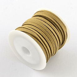 BurlyWood Faux Suede Cord, Faux Suede Lace, BurlyWood, 4x1.5mm, about 5.46 yards(5m)/roll, 25rolls/bag
