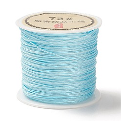 Cyan 50 cuerda de nudo chino de nailon de yardas, Cordón de nailon para joyería para hacer joyas., cian, 0.8 mm
