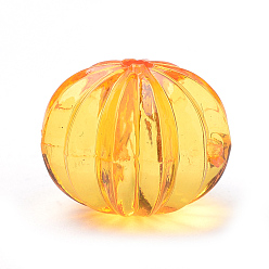 Orange Transparent Acrylic Beads, Lantern, Orange, 13x11mm, Hole: 1.5mm, about 455pcs/500g
