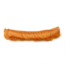 Chocolat Cheveux de perruque de poupée de coiffure frange courte fibre haute température, pour bricolage fille bjd making accessoires, chocolat, 1.97 pouce (5 cm)
