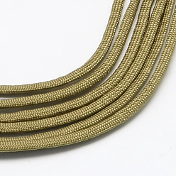 Olive 7 âmes intérieures cordes en polyester et spandex, couleur unie, pour la fabrication de bracelets en corde, olive, 4~5mm, environ 109.36 yards (100m)/paquet, 420~500g / bundle