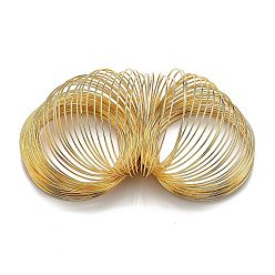 Golden Stainless Steel Memory Wire,for Bracelet Making, Golden, 40x0.6mm(22 Gauge), 2400 circles/1000g