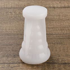 Blanco Molde de vela perfumada de silicona diy para árbol de navidad, estilo origami, blanco, 92x54 mm, diámetro interior: 38 mm