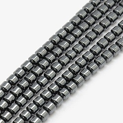 Magnetic Hematite Magnetic Synthetic Hematite Column Beads Strands, 6x6mm, Hole: 1mm, about 110pcs/strand, 15.74 inch
