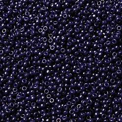 (RR4494) Duracoat Dyed Opaque Indigo Navy Blue Миюки круглые бусины рокайль, японский бисер, (rr 4494) Duracoat, окрашенный, непрозрачный, индиго, темно-синий, 15/0, 1.5 мм, Отверстие : 0.7 мм , около 27777 шт / 50 г