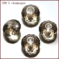 BurlyWood Imitation Austrian Crystal Beads, Grade AAA, Faceted, Rondelle, BurlyWood, 10x7mm, Hole: 0.9~1mm