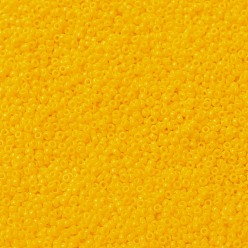 (RR404D) Непрозрачный Темно-желтый Миюки круглые бусины рокайль, японский бисер, (rr 404 d) непрозрачный темно-желтый, 15/0, 1.5 мм, Отверстие : 0.7 мм , около 27777 шт / 50 г