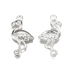 Stainless Steel Color 201 Stainless Steel Pendants, Ostrich, Stainless Steel Color, 30x15x2.5mm, Hole: 1.8mm