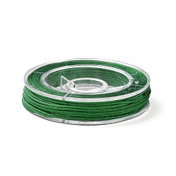 Vert Foncé Fil de nylon pour la fabrication de bijoux, vert foncé, 0.8 mm, environ 7~9 m/rouleau