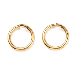 Golden 304 Stainless Steel Jump Rings, Open Jump Rings, Golden, 13x1.5mm, Inner Diameter: 10mm