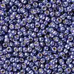 (PF567) PermaFinish Purple Metallic Cuentas de semillas redondas toho, granos de la semilla japonés, (pf 567) permafinish violeta metalizado, 11/0, 2.2 mm, agujero: 0.8 mm, Sobre 5555 unidades / 50 g