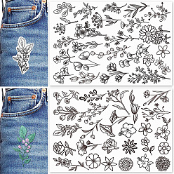 Flower A4 Bohemian Style Water Soluble Fabric, Wash Away Embroidery Stabilizer, Flower, 297x210mm, 2 sheets/set