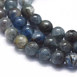 Kyanite Grand A Natural Kyanite/Cyanite/Disthene Quartz Beads Strands, Gradient Style, Round, 4.5~5mm, Hole: 0.5mm, about 88~92pcs/strand, 15.35 inch(39cm)