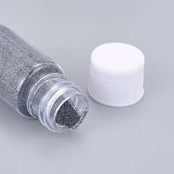 Gray Shiny Laser Glitter Dust Powder, For UV Resin, Epoxy Resin Decorate & Nail Art Craft Jewelry Making, Gray, Bottle: 22x57mm, 5g/bottle