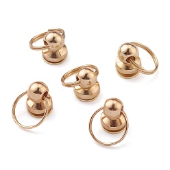 Light Gold Alloy Pull Ring Rivets Screw Back Studs, with Split Rings, for Phone Case DIY, DIY Leather Craft Parts, Light Gold, 18.5mm, Hole: 10mm, Ring: 11.5x1.5mm, Screw: 11x8mm