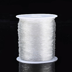 Прозрачный Эластичный шнур из полиэстера с кристаллами, изготовление украшений браслет бисероплетение нитью, прозрачные, 0.7 мм, около 109.36 ярдов (100 м) / рулон