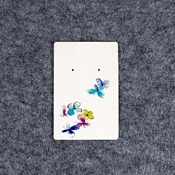 Papillon 100 Cartes d'affichage de bijoux en papier pour boucles d'oreilles et colliers, rectangle, papillon, 9x6 cm