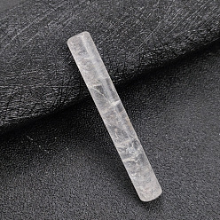 Cristal de cuarzo Adornos de piedra de columna curativa de cristal de cuarzo natural, Piedra de reiki para terapia de meditación de equilibrio energético., 75x10 mm