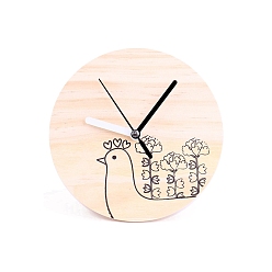 Pollito Reloj educativo para colorear DIY creativo para niños., pollito, 150 mm