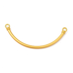 Matte Gold Color Rack Plating Alloy Connector Charms, Curved Bar Links, Matte Gold Color, 24x63x3mm, Hole: 2.8mm