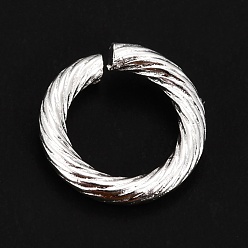 Plata 304 anillo de salto de acero inoxidable, anillos del salto abiertos, plata, 12x2 mm, diámetro interior: 8 mm, 12 calibre