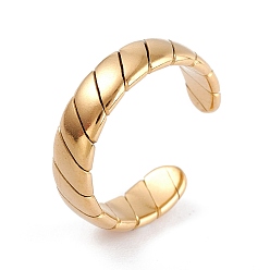 Golden 304 Stainless Steel Cuff Rings, Open Ring, Golden, 5mm, Inner Diameter: 17mm