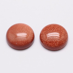 Goldstone Half Round/Dome Synthetic Goldstone Cabochons, 16x6mm