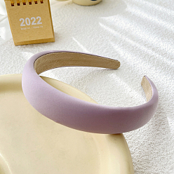 Lavender Wide Thick Sponge Hair Bands, Solid Hair Accessories for Woman, Lavender, 160x135x26mm