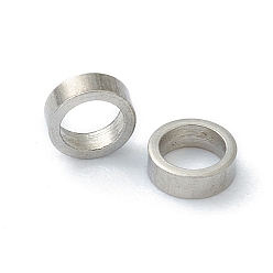 Stainless Steel Color 201 Stainless Steel Spacer Beads, Tube, Stainless Steel Color, 3x1mm, Hole: 2mm