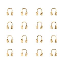 Golden Eco-Friendly Rack Plating Brass Wire Guardians, Lead Free & Cadmium Free & Nickel Free, Golden, 5x4x1mm, Hole: 0.5mm