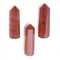 Indian Red Glass Wands Display Decoration, for Home Decoration, Hexagon Prism, Indian Red, 51~65x16~18x15~20mm