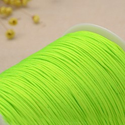 Pelouse Verte Polyester cordon, cordon de nouage cordon de perles, pour la fabrication de bracelets, pelouse verte, 1mm, environ 300 mètre / roll