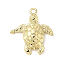 Light Gold Rack Plating Alloy Pendants, Cadmium Free & Lead Free, Sea Turtle Charms, Light Gold, 21x19x4mm, Hole: 1.6mm