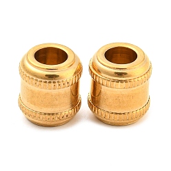 Golden 304 Stainless Steel Beads, Ion Plating (IP), Column, Golden, 12x13mm, Hole: 6mm